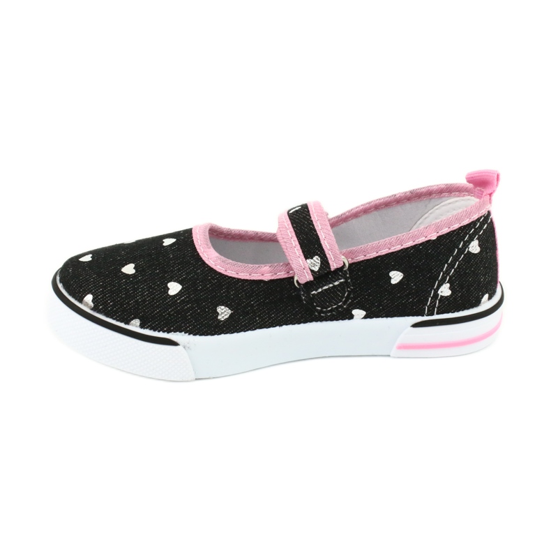 American Club TEN14 scarpe da ginnastica con velcro nero rosa 1