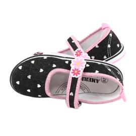 American Club TEN14 scarpe da ginnastica con velcro nero rosa 4