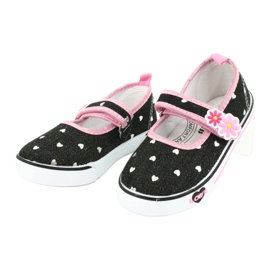 American Club TEN14 scarpe da ginnastica con velcro nero rosa 2