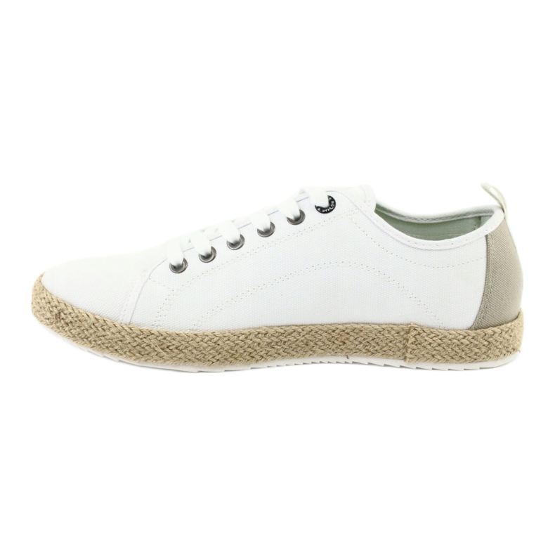 Espadrillas da uomo Big Star 174155 pizzo bianca marrone 2