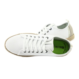 Espadrillas da uomo Big Star 174155 pizzo bianco marrone 5