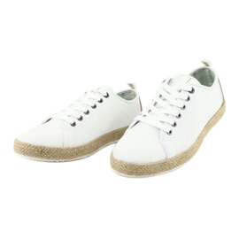 Espadrillas da uomo Big Star 174155 pizzo bianca marrone 3