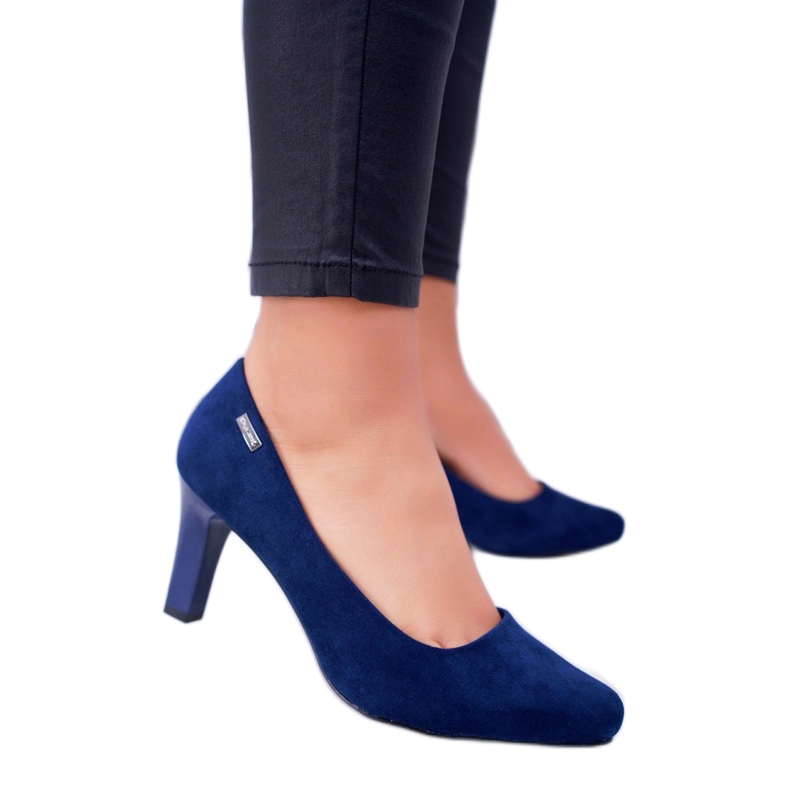 Décolleté da donna Sergio Leone Camoscio Blu Navy Orsola 1
