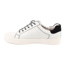 Sneakers in pelle bianca/blu navy di Caprice White/Navy Wied 23203 bianco 3