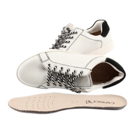 Sneakers in pelle bianca/blu navy di Caprice White/Navy Wied 23203 bianco 5