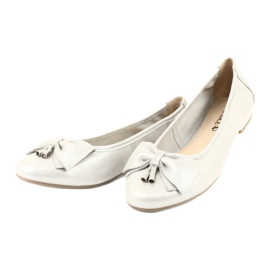 Caprice ballerine scarpe da donna 22111 argento grigio 2