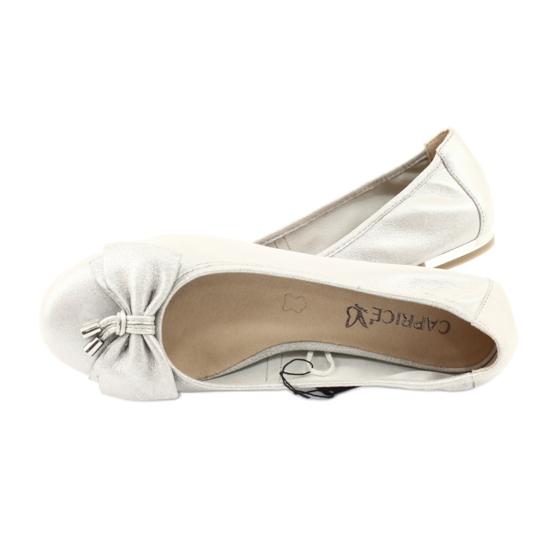 Caprice ballerine scarpe da donna 22111 argento grigio 4