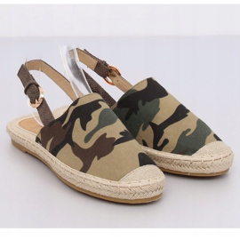 Espadrillas con tacco aperto camo HH-119 Camouflage verde 2