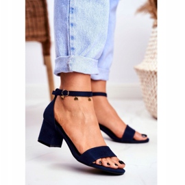 BUGO Sandali Donna Scamosciato Blu Navy Oh Baby! 1