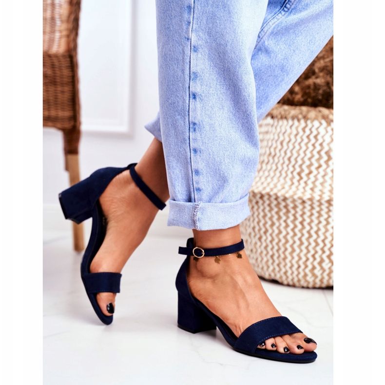 BUGO Sandali Donna Scamosciato Blu Navy Oh Baby! 2