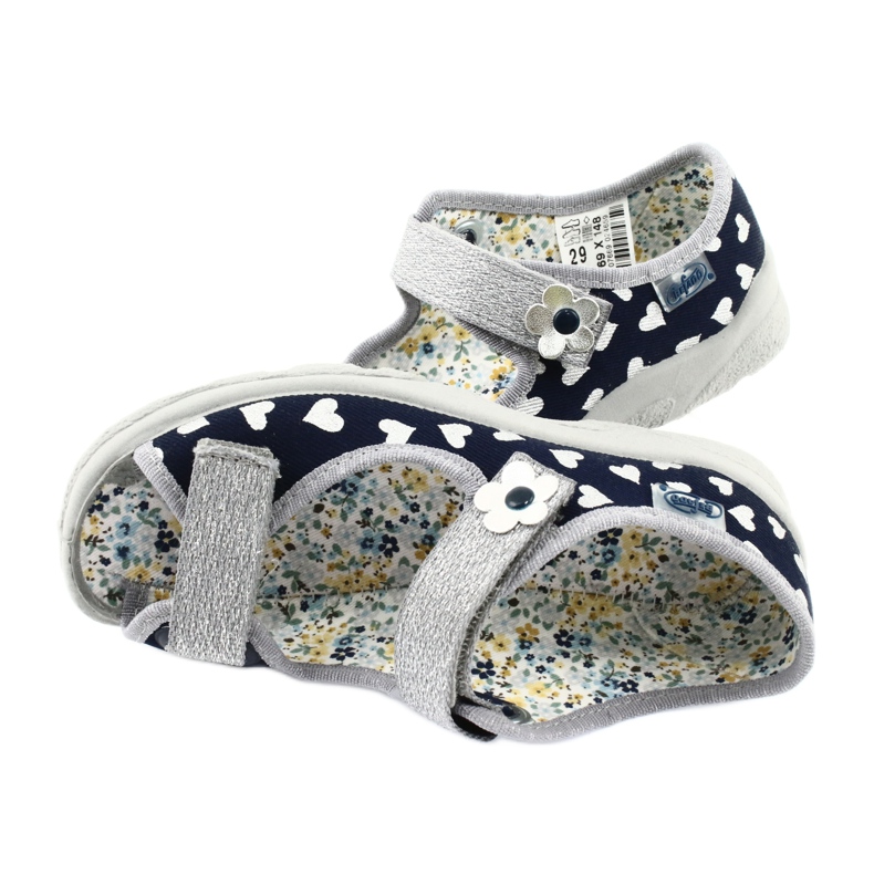 Scarpe per bambini Befado 969X148 blu navy grigio 4