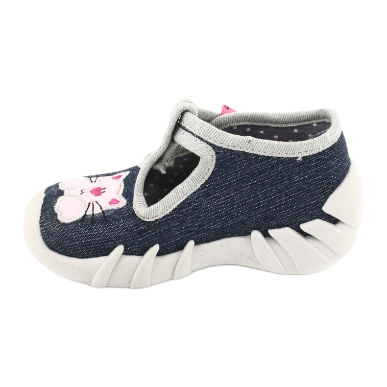 Scarpe per bambini Befado 110P378 blu navy rosa grigio 2