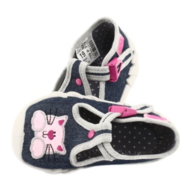 Scarpe per bambini Befado 110P378 blu navy rosa grigio 5