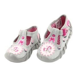 Scarpe per bambini Befado 110P359 bianco rosa grigio 3