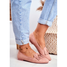 BUGO Mocassini da donna Pink Lords Fringes Therese rosa 1