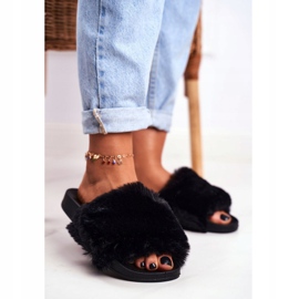 PB2 Pantofole Da Donna Con Pelliccia Nere Sensitive nero 1