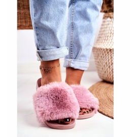 PB2 Pantofole Da Donna Con Pelliccia Rosa Sensibile 1