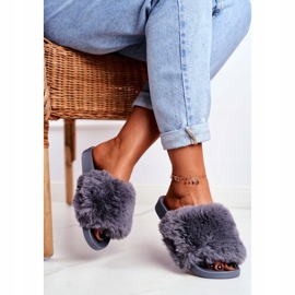 Bona Pantofole Da Donna Con Pelliccia Sensitive Grigie grigio 2