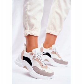 PS1 Scarpe Sportive da Donna Sneakers Bianche e Beige Mindanao bianco 2