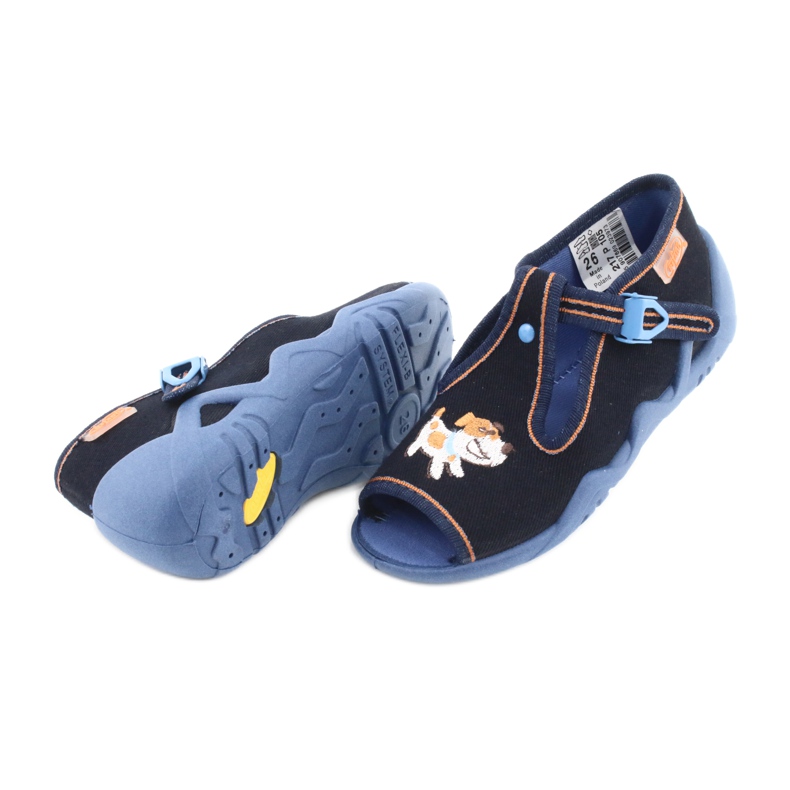 Scarpe per bambini Befado 217P105 blu navy arancia multicolore 4