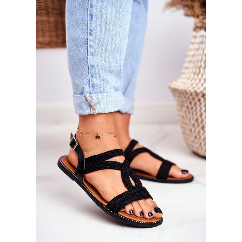 BUGO Sandali da donna Flat Black Rachel nero 1