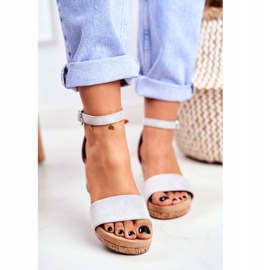 PS1 Sandali da donna con zeppa grigi MarryMe grigio 2