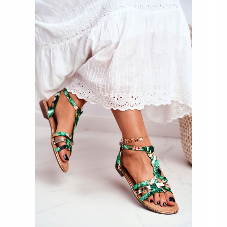 PS1 Sandali Donna Eleganti Verdi Orientali Brooke verde 2