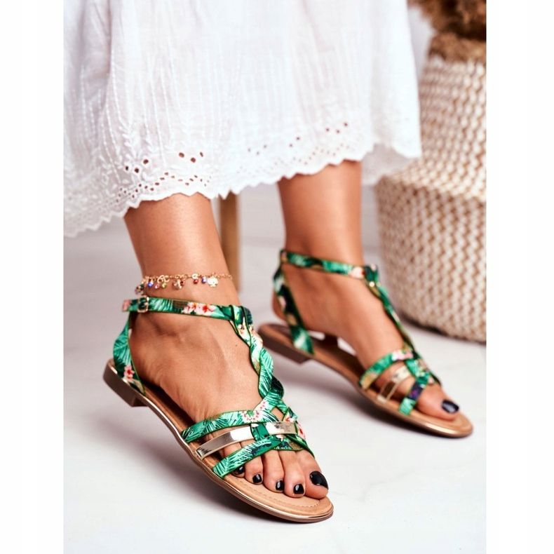 PS1 Sandali Donna Eleganti Verdi Orientali Brooke verde 1