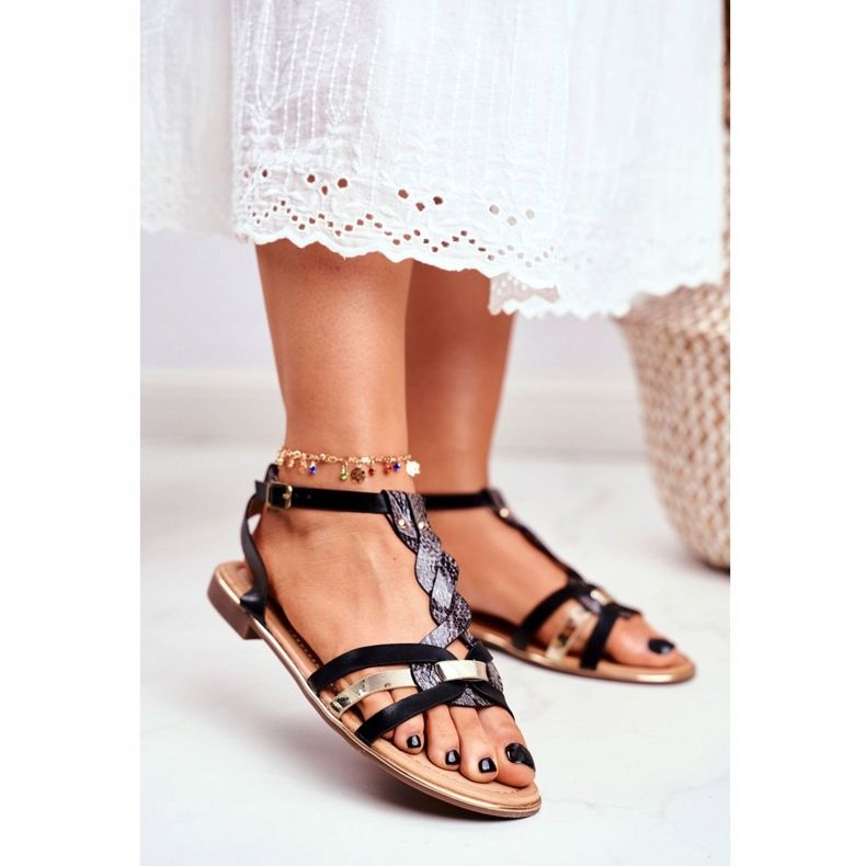 PS1 Sandali da donna Elegant Black Snake Brooke nero 1