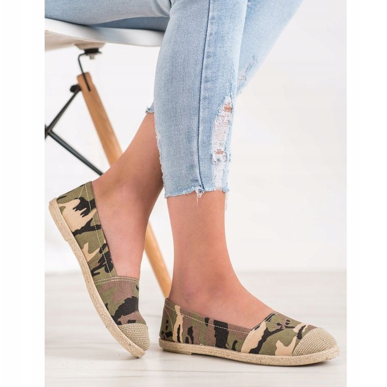 Espadrillas alla moda Moro marrone verde 2