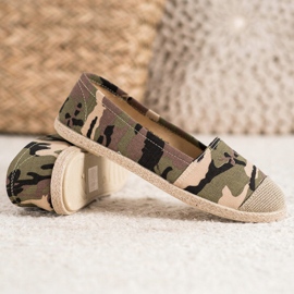 Espadrillas alla moda Moro marrone verde 1