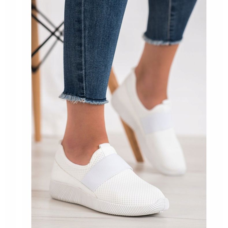 Scarpe sportive slip-on bianco 1