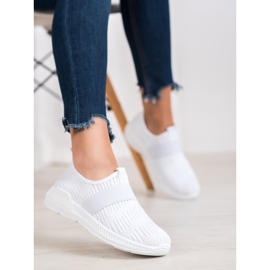 SHELOVET Scarpe sportive slip-on bianca 1