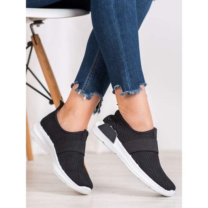 SHELOVET Scarpe sportive slip-on nero 1