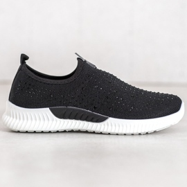 SHELOVET Scarpe Nere Con Cristalli nero 1