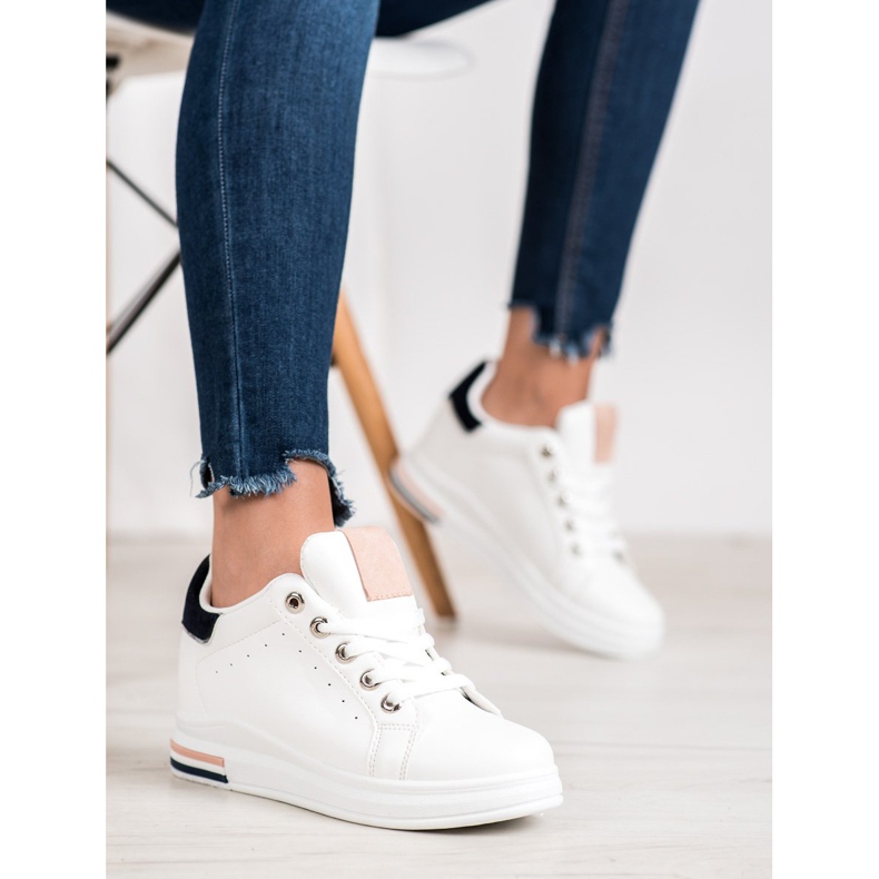 SHELOVET Scarpe da ginnastica bianche alla moda bianco 2