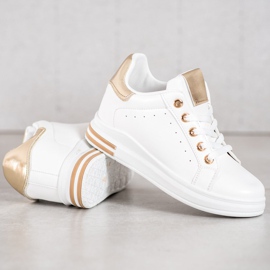 SHELOVET Scarpe da ginnastica bianche alla moda bianco 2
