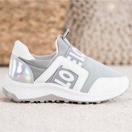 Seastar Slipon sulla piattaforma dell'amore bianco grigio 2