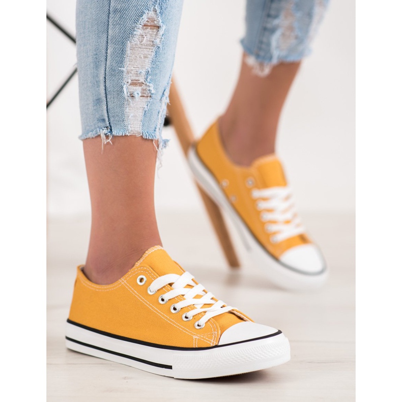 SHELOVET Scarpe da ginnastica gialle giallo 2
