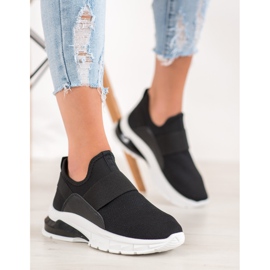 SHELOVET Sneakers sportive slip-on nero 2