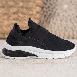 SHELOVET Sneakers sportive slip-on nero 1