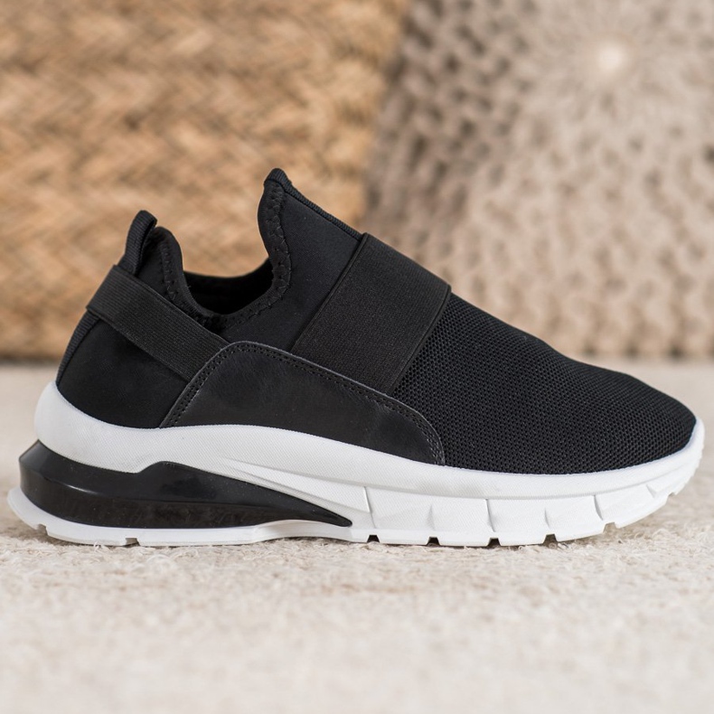 SHELOVET Sneakers sportive slip-on nero 1