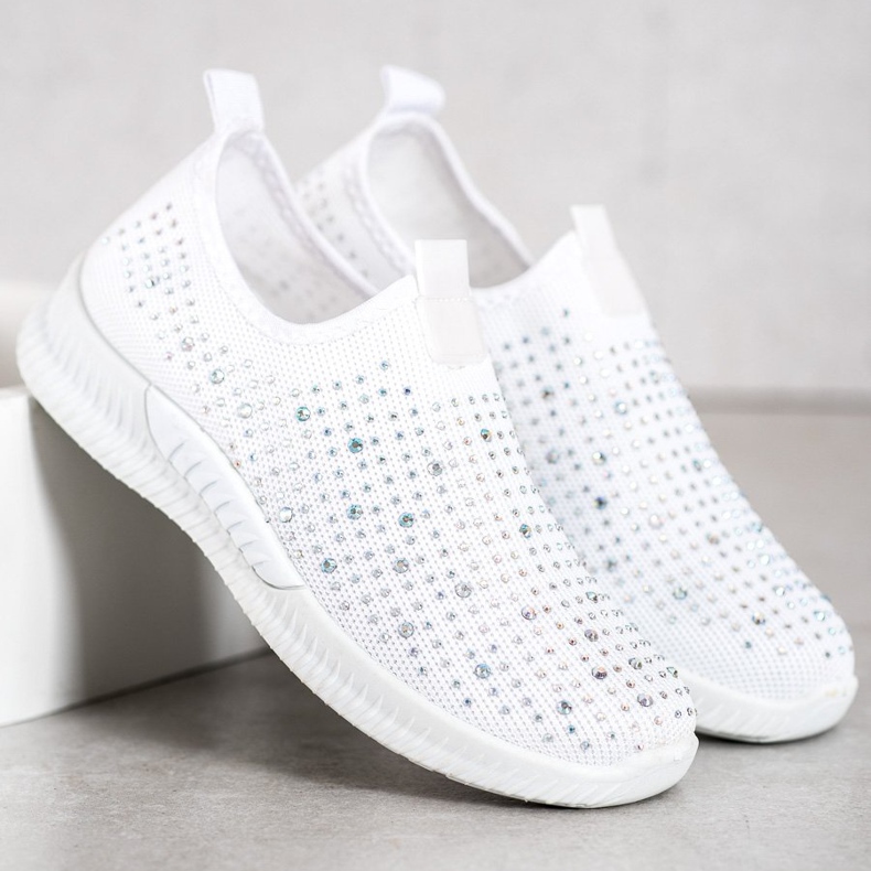 SHELOVET Scarpe Bianche Con Cristalli bianca 1