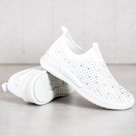 SHELOVET Scarpe Bianche Con Cristalli bianca 2