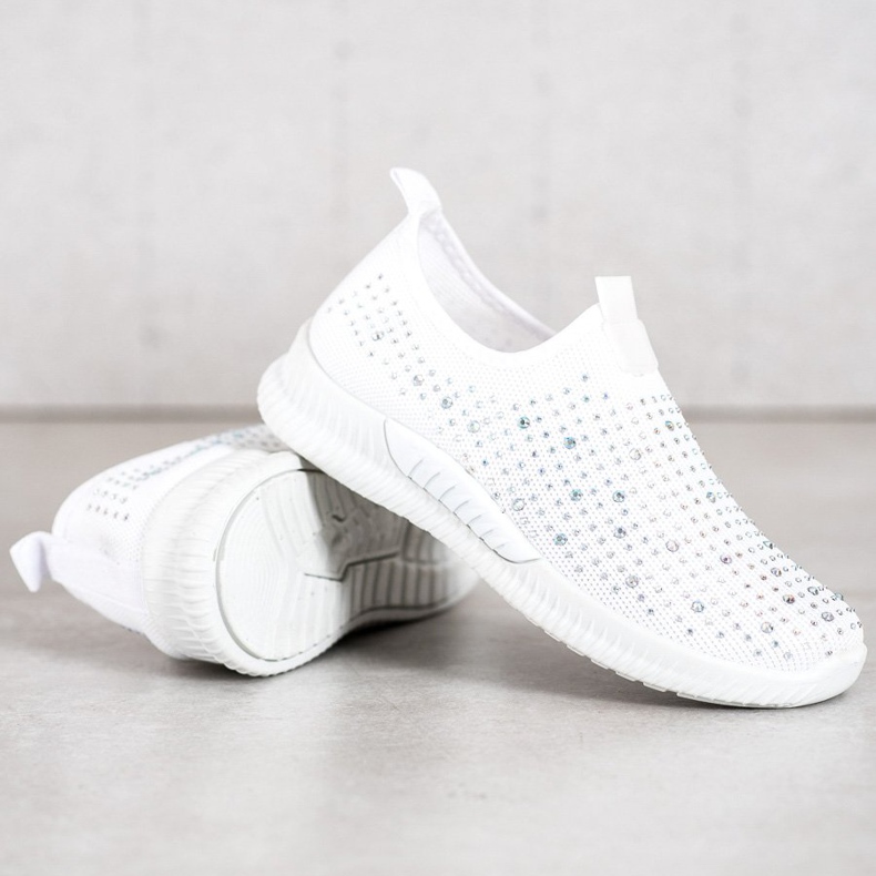 SHELOVET Scarpe Bianche Con Cristalli bianca 2