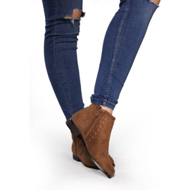 Stivaletti in camoscio Stivaletti Chelsea 100-602 Camel marrone 1