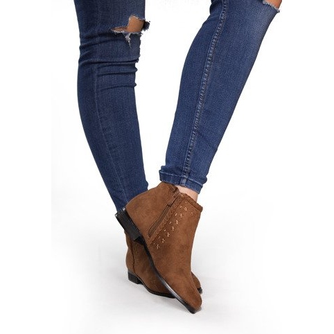 Stivaletti in camoscio Stivaletti Chelsea 100-602 Camel marrone 1