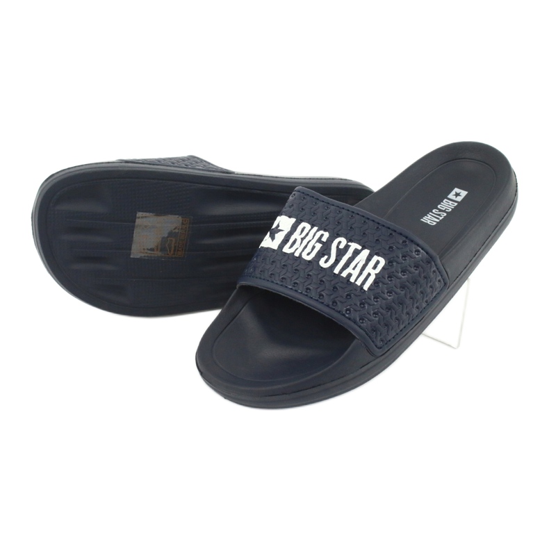 Big Star Flip di schiuma per ragazzi per la spiaggia blu navy GG374802 bianco 2