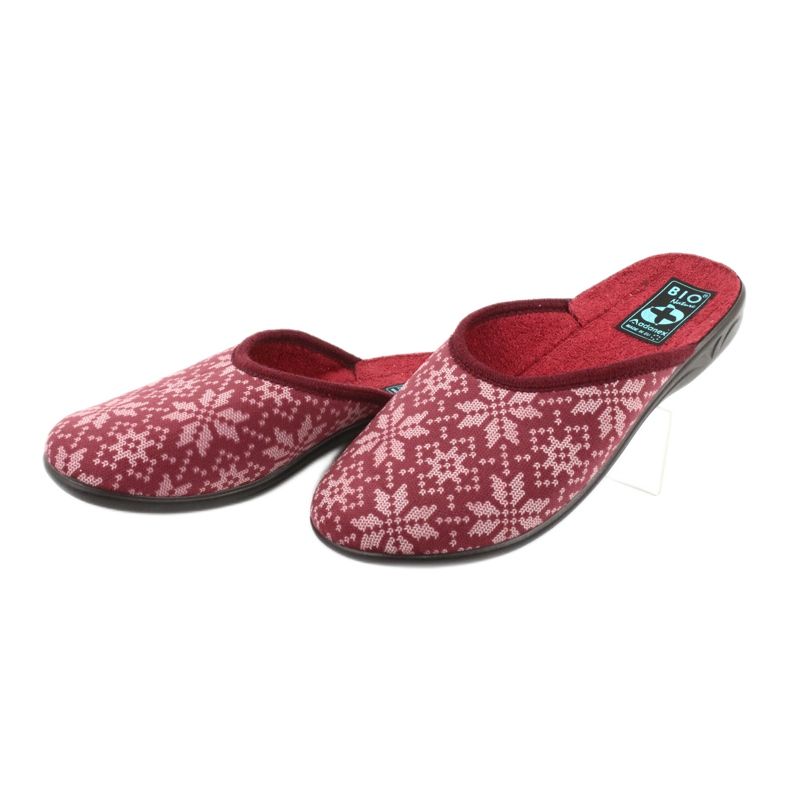 Pantofole Velour Adanex 25409 Borgogna rosso multicolore 2
