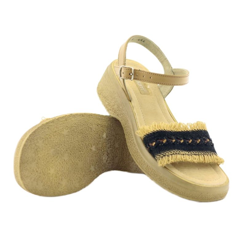 Eldam Sandali da ragazza sulla piattaforma marrone nero 3